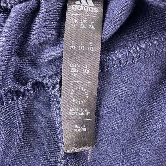 Adidas Classic Fleece Sweat Pants Mens 2XL Black 3 Stripes Logo Running Gym - Picture 11 of 11